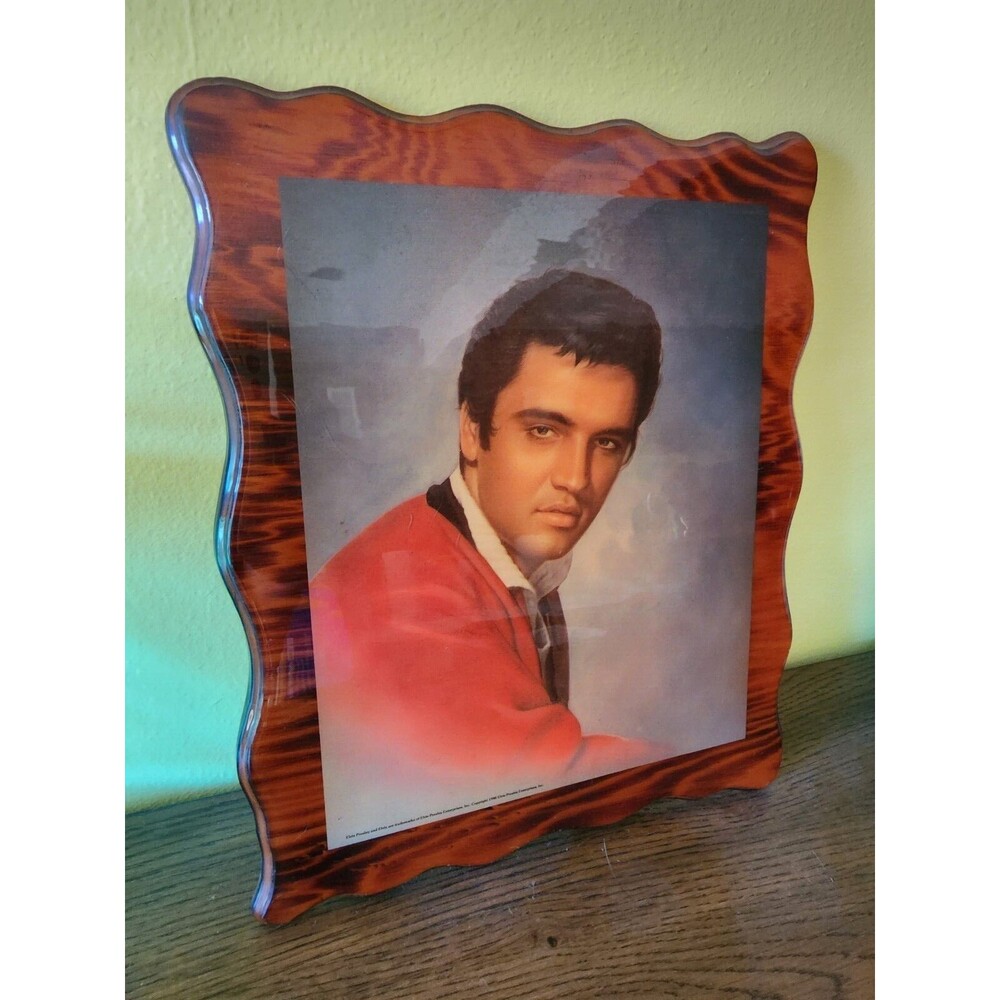 Vintage Elvis Presley Lacquered Portrait Rare! 10"x12"